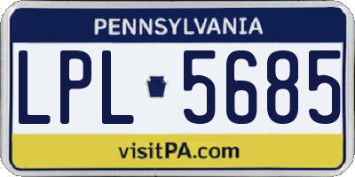 PA license plate LPL5685