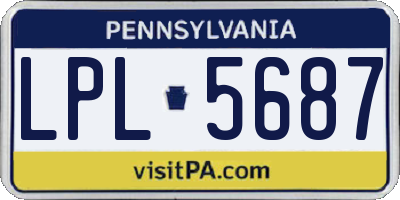 PA license plate LPL5687