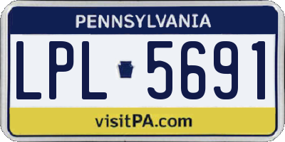 PA license plate LPL5691