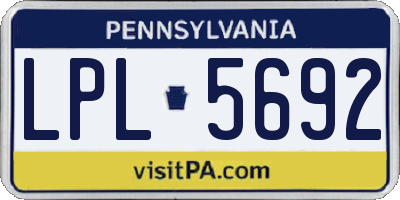 PA license plate LPL5692