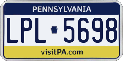 PA license plate LPL5698