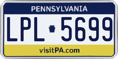 PA license plate LPL5699