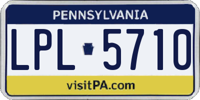 PA license plate LPL5710