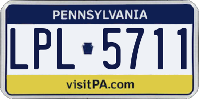 PA license plate LPL5711