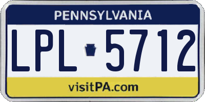 PA license plate LPL5712