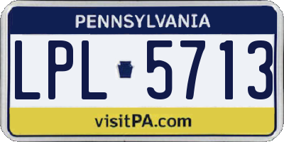 PA license plate LPL5713