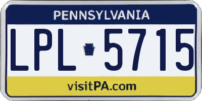 PA license plate LPL5715