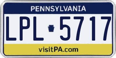 PA license plate LPL5717