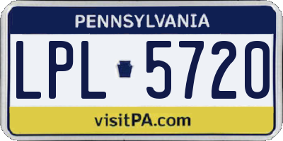 PA license plate LPL5720