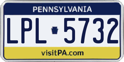 PA license plate LPL5732