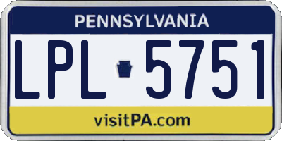 PA license plate LPL5751