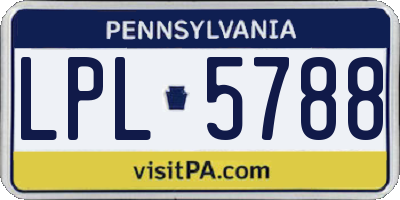 PA license plate LPL5788