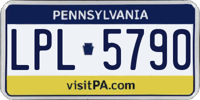 PA license plate LPL5790