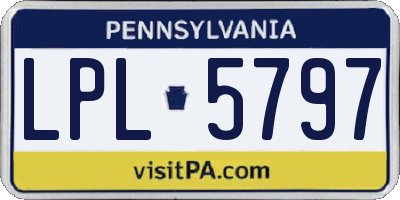 PA license plate LPL5797