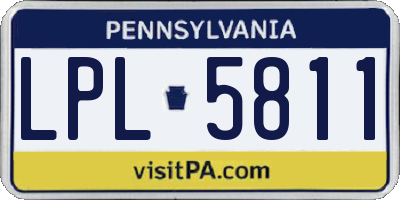 PA license plate LPL5811