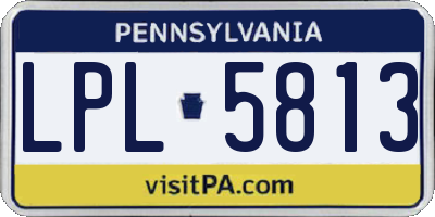 PA license plate LPL5813