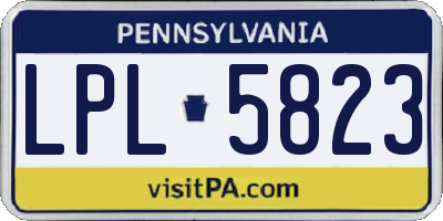 PA license plate LPL5823