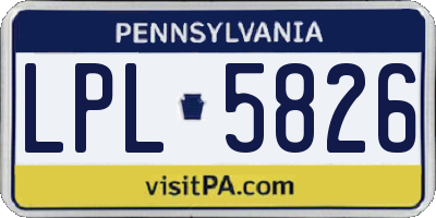 PA license plate LPL5826