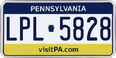 PA license plate LPL5828