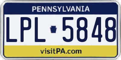 PA license plate LPL5848