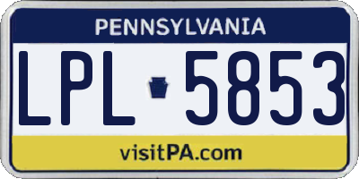 PA license plate LPL5853