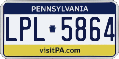 PA license plate LPL5864