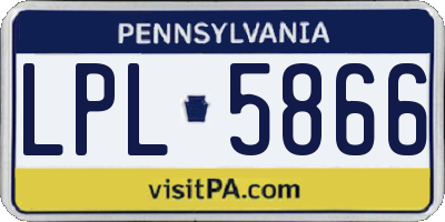 PA license plate LPL5866