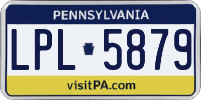 PA license plate LPL5879