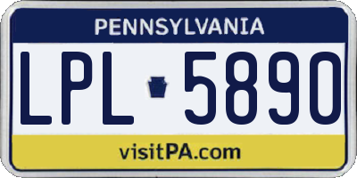 PA license plate LPL5890