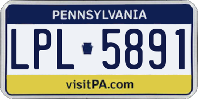 PA license plate LPL5891