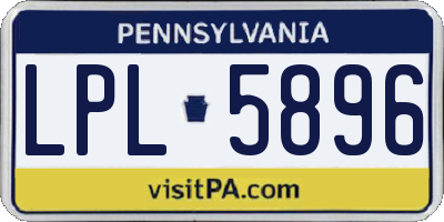 PA license plate LPL5896
