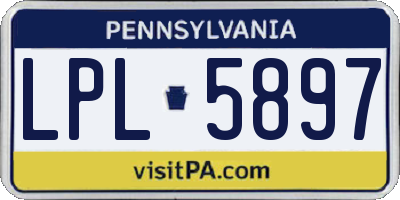 PA license plate LPL5897