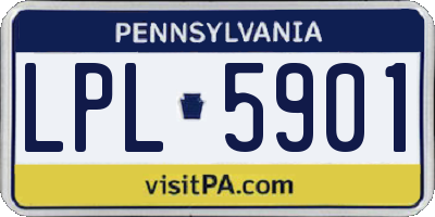 PA license plate LPL5901