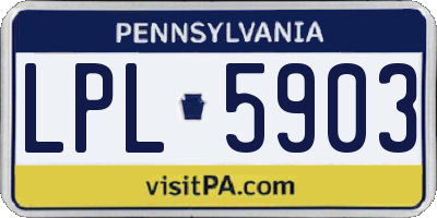 PA license plate LPL5903