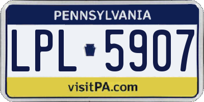 PA license plate LPL5907