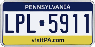 PA license plate LPL5911