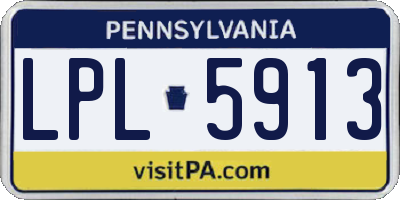 PA license plate LPL5913