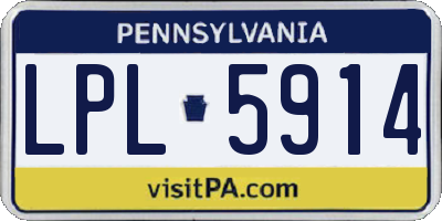 PA license plate LPL5914