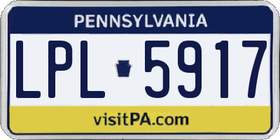 PA license plate LPL5917