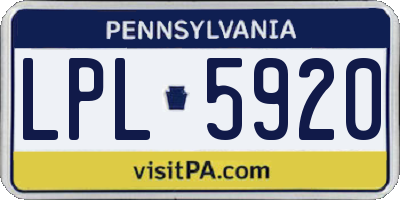 PA license plate LPL5920
