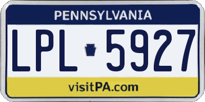 PA license plate LPL5927