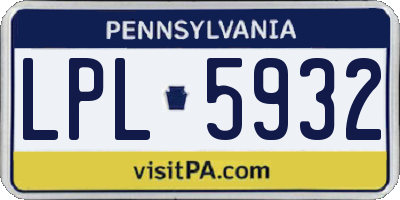 PA license plate LPL5932