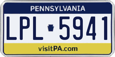 PA license plate LPL5941