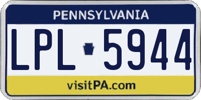 PA license plate LPL5944