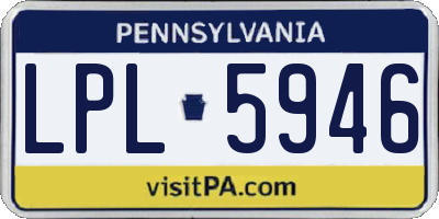 PA license plate LPL5946