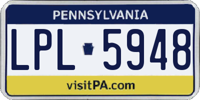 PA license plate LPL5948