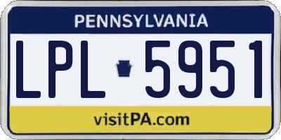 PA license plate LPL5951