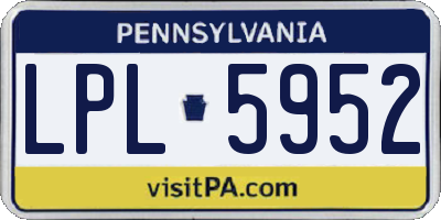 PA license plate LPL5952