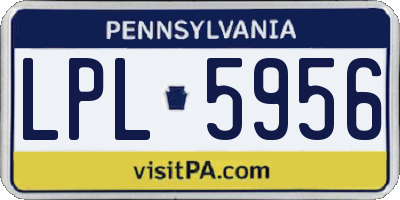 PA license plate LPL5956