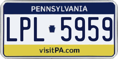 PA license plate LPL5959